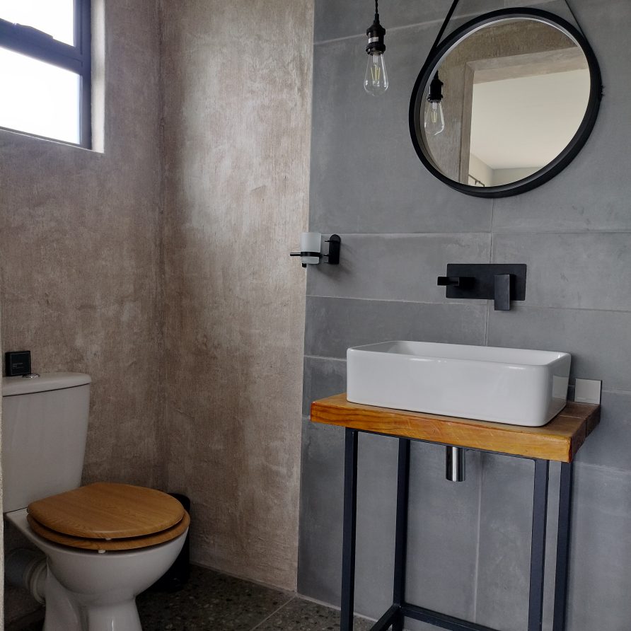 Inside the bathroom at Mapuzi Pozi in Coffee Bay